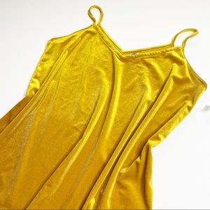 NWT Luxurious Gold Velvet Cami Top